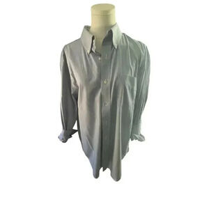 Lauren Ralph Lauren Men 17 34/35‎ Button Down Blue White Cotton Classic Corpcore